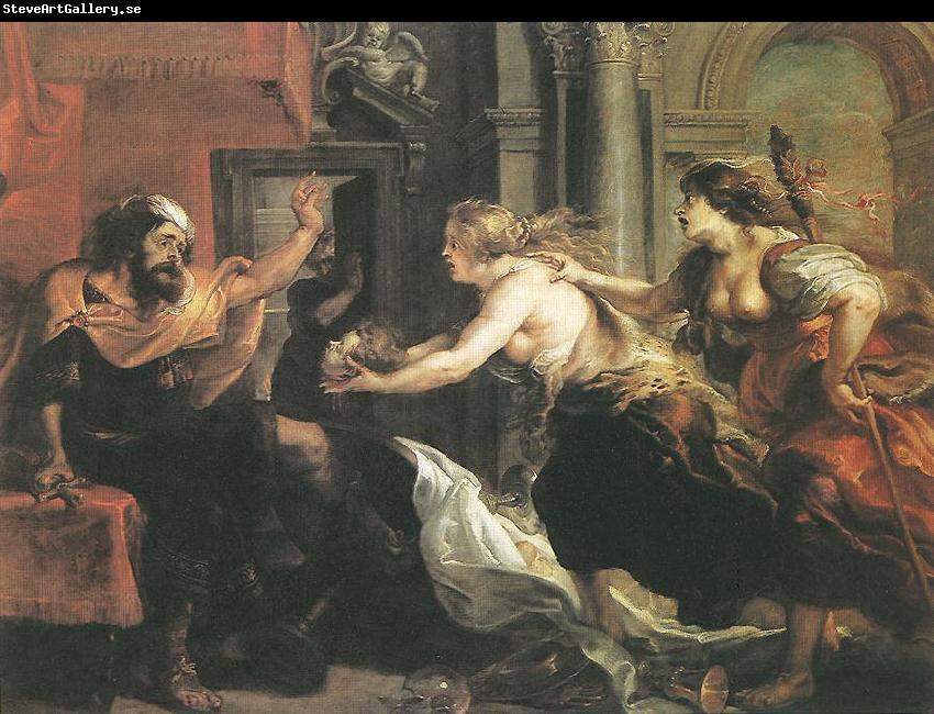 RUBENS, Pieter Pauwel Tereus Confronted with the Head of his Son Itylus